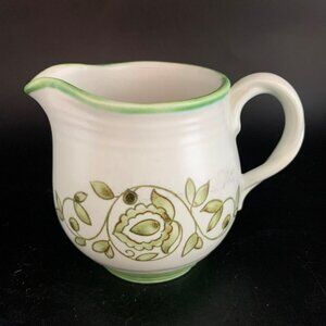 Vintage Poppy Trail by Metlox 3 1/2" Creamer Green Floral Vines